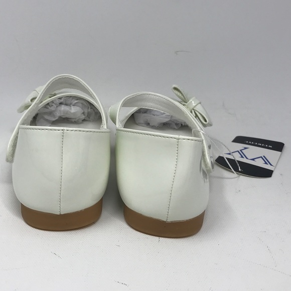 WUIWUIYU Casual Mary Janes Ballet Flats, Girl's Size 13(B)30 - White - Picture 5 of 10